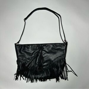 Black Fringe Shoulder Bag